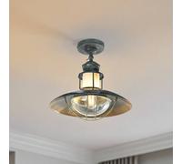 Lindby Plafonnier Louisanne à intensité variable (Modern, Industriel) en Gris Métal e. a. pour Cuisine (1 lampe,à E27) Luminaire Lampe Plafond Eclerage Eclairage Interieur