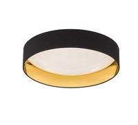 Plafonnier lumière dimmable effet étoile lampe de salon noir or LED 60 cm