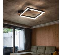 Plafonnier Lumière pour Salle à Manger LED Lampe Design Noir Bois