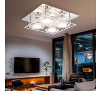 Plafonnier Lumière pour Salle à Manger Verre LED Couloir 4 à Flammes L 26cm