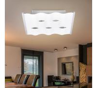 Plafonnier Luminaire de Cuisine Plafonnier Chromé Verre Vagues Design Couloir