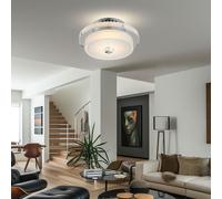 Plafonnier Suspension Couloir Chrome Verre LED Lampe de Salon D 20 CM