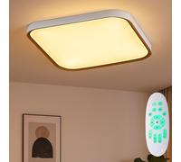 Plafonnier Luminaire de Salon Du Jour Télécommande Dimmable LED Tdc Blanc