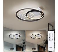 Plafonnier Luminaire de Salon Lampe Design Dimmable LED Télécommande Acryl Opale