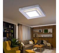 Plafonnier Lumière pour Salle à Manger Argent LED Couloir Blanc Chaud Aluminium