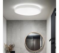 Plafonnier Luminaire de Salon Rond LED Lampe Salle Bain Blanc 4000K