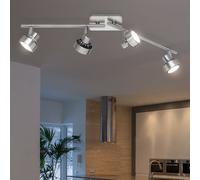 Spot bar plafonnier plafonnier salon lumière spots mobiles variateur 3 niveaux, métal, LED, LxlxH 61x14x8, Wofi 7288.04.54.6000