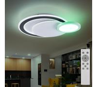 Plafonnier Luminaire Lumière Du Jour RGB LED Mobile Tdc Variateur Télécommande