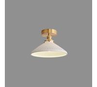 Plafonnier Luminaire Lustre Lampe Suspendue Abat-Jour En Céramique Blanche E14 1 Lumière Laiton Fmount-Japonais Maison Entrée Balcon Couloir Près De/Une Couleur/D/Une Couleur/E