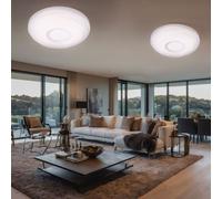 Plafonnier Luminaire Plafond Acrylique Blanc LED Ensemble De 2