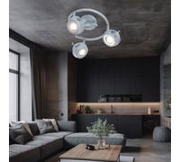 Plafonnier Luminaire Sportif de Cuisine Gris Antique LED Couloir Pivotant 34 CM