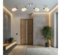 Plafonnier Luminaire Sportif Pivotant 3D LED Lampe de Chambre à Coucher Verre