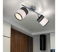 Plafonnier Luminaire Sportif Plafonnier Mobile Tissu Lampe de Chambre Chrome