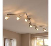 Plafonnier Luminaire Sportif Réglable Lumière pour Salle à Manger Velours Argent