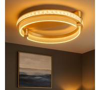 Plafonnier Lustre en Cristal Dimmable LED Télécommande Tdc D 40 CM