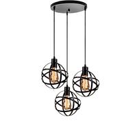 Plafonnier, Lustre Industriel à 3 Lampes, luminaire Suspendu, Abat-Jour Vintage Moderne, E27, Lampe Suspendue à Une tête, luminaire Fixe pour la Maison et la Cuisine