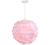 Plafonnier lustre - SMOTOP - Rose plumes - Ø30 cm - E27 1x60W