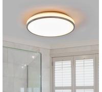 Plafonnier Lyss Lindby, blanc, Salle de bain, Verre, Moderne, Plafonnier Salle De Bain