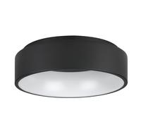 Plafonnier M2 LED 25,5W en acier noir D450mm