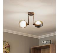 Plafonnier Mado Argon, dimmable, noir, Salon / Salle à manger, Métal, Moderne, Plafonnier