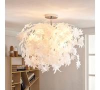 Lindby Plafonnier Tissu Maple à intensité variable (Moderne) en Blanc e. a. pour Salon & Salle manger (à 3 lampes, E27) Luminaire Lampe Plafond Eclerage Eclairage