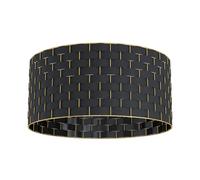 Plafonnier MARASALES E27 1X40W en acier noir D480mm