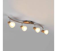 Lindby Plafonnier Marena à intensité variable (Traditionnel) en Gris Métal e. a. pour Couloir (à 4 lampes, E14) Luminaire Lampe Plafond Eclerage Eclairage Interieur