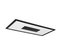 Plafonnier MARMORATA LED 17W en aluminium et acier noir et blanc 595x295mm