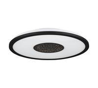 Plafonnier MARMORATA LED 18W en aluminium et acier noir et blanc D450mm
