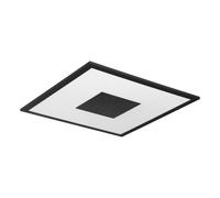 Plafonnier MARMORATA LED 19W en aluminium et acier noir et blanc 445x445mm