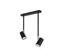 Plafonnier Métal 2-Flamme Orientable B: 30 Cm Noir GU10 Spot Projecteur