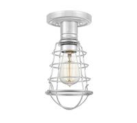 Plafonnier Métal Chrome Ø 14,5 Cm Vintage Fil Abat-Jour Lampe De Plafond Cuisine