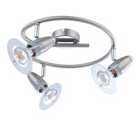 Plafonnier métal chrome clair nickel mat taches mobiles chambre couloir