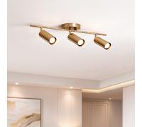 LEDKIA LIGHTING Plafonnier Métal Dariel 3 Spots Doré