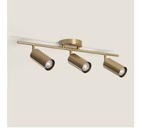 LEDKIA LIGHTING Plafonnier Métal Dariel 3 Spots pour chambre, salon, cuisine Doré
