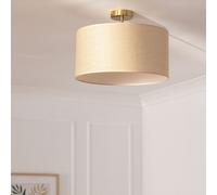 LEDKIA LIGHTING Plafonnier Métal et Tissu Quitón Beige