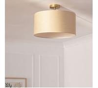 Plafonnier Métal et Tissu Quitón Beige