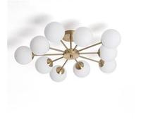 Plafonnier Métal et Verre Moonlight Brass 10 Spots Doré Doré G