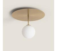 Plafonnier Métal et Verre Moonlight Brass