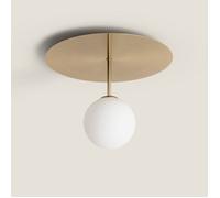 Plafonnier Métal et Verre Moonlight Brass Doré