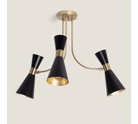 LEDKIA LIGHTING Plafonnier Métal Jigger 3 Spots pour chambre, salon, cuisine Blanc