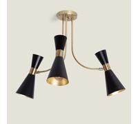 LEDKIA LIGHTING Plafonnier Métal Jigger 3 Spots pour chambre, salon, cuisine Blanc
