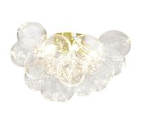 Plafonnier Métal Verre B: 50 Cm En Or Moderne 6X G9 Plafonnier Salon