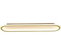 Plafonnier Minimaliste Moderne, Éclairage, Ovale Rectangulaire, Spectre Complet, Or/Noir, 40,80,120mm, Télécommandé, Plafonnier LED.,Or,80cm