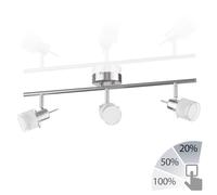 ledscom.de Plafonnier MIRAS, à trois flammes incl. ampoules LED GU10, blanc, 3 niveaux de gradation sans variateur avec interrupteur : 609lm / 609/lm / 609/lm chacun