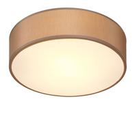 MONZANA® Plafonnier moderne 40W rond 30 cm 1 flamme E27 lampe en tissu lampe de plafond éclairage salon chambre bureau luminaire taupe