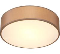 Plafonnier moderne 40W rond 38 cm 2 flammes E27 lampe en tissu lampe de plafond éclairage salon chambre bureau luminaire taupe