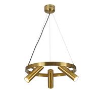 Plafonnier Moderne à 3 LED, Rond, doré, pour îlot de Cuisine, Montage en Laiton brossé, Spot réglable pour Couloir, Salon
