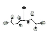 Plafonnier Moderne à 7 Ampoules E27, Style Milieu du siècle, réglable, pour Couloir, Bar, Cuisine, Salle à Manger, Blanc, 6 Ampoules