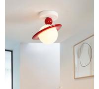 Plafonnier moderne à LED pour couloir ou hall d'entrée, luminaire créatif en acrylique pour bar intérieur, boule blanche, planète lune, lampe verte pour cuisine, lampe de plafond rouge et rose pour en